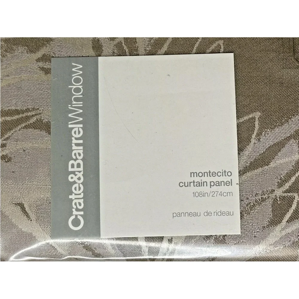 Crate & Barrel Window Montecito 100% Cotton Curtain Panel 53